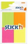 Hopax Notes autoadeziv 38 x 51 mm, 4 x 50 file/set, Stick"n - 4 culori fosforescente (HO-21091)