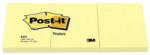 Post-it NOTES AUTOADEZIV POST-IT 51x38 mm, 3 buc/set, galben pastel (96002237)