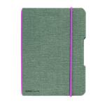 Herlitz Caiet My. Book Flex A6 40 File Patratele Coperta Din Panza Gri Elastic Roz (11361805)