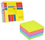 Hopax Cub notes autoadeziv 76 x 76 mm, 400 file, Stick"n - neon/pastel asortate (HO-21539)