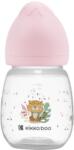 KikkaBoo Бебешко шише с широко гърло Kikkaboo Clouds - Savanna, 180 ml, Pink (31302020095) - kindermarket