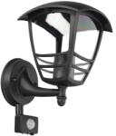 EDO Corp de iluminat pentru fațadă de grădină lampă de perete cu senzor de mișcare IMMA BLACK SENSOR E27 negru IP44 EDO777381 EDO Solutions