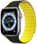 DUX DUCIS pótszíj (egyedi méret, szilikon, 3D minta, mágneses zár) FEKETE / SÁRGA Apple Watch Ultra 49mm, Apple Watch Series 7 45mm, Apple Watch Series SE 2 44mm, Apple Watch Series 1 42mm, Appl (GP-142273)