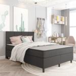 vidaXL Pat continental, gri închis, 180x200 cm, material textil (3054800) - comfy