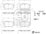 Febi Bilstein set placute frana, frana disc FEBI BILSTEIN 184230 (184230)