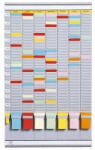 Djois Planner saptamanal cu T-cards, cu 35 de slot-uri, complet, DJOIS - gri deschis (DJ-2554058110)