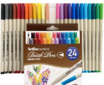 Artline Carioca corp triunghiular, ARTLINE Supreme, varf flexibil (tip pensula), 24 culori/cutie (EPFS-F/24W)