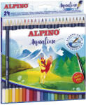 Alpino Creioane colorate acuarela, cutie carton, 24 culori/set, ALPINO Aqualine (MS-AL000131) - vexio