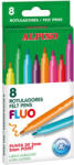 Alpino Carioca lavabila, 8 culori/cutie, ALPINO Fluo - culori fluorescente (MS-AR001005) - vexio