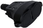 Atra DUO SOCKET 250V 16A Gumírozott 2-es földelt dugalj Fekete (AT 7148)
