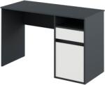 TEMPO KONDELA PC asztal, grafit/fehér, BILI NEW - mindigbutor