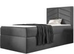 Miló Bútor St7 boxspring ágy, sötétszürke, jobbos (70 cm) - mindigbutor