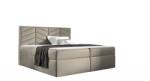 Miló Bútor St6 boxspring ágy, világosbézs (140 cm)