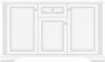 WIPMEB White 009 komód 3d1s havas kőris/ezüst fenyő - mindigbutor