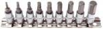 BGS technic 9 részes bit dugókulcs készlet 1/4" coll méretekben sínen (BGS-2749)