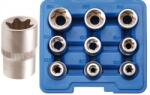 BGS technic 9 részes E-torx dugókulcs készlet E10 - E24, 1/2" műanyag dobozban (BGS-6425) (BGS-6425)
