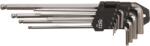 BGS technic 9 részes hajlított gömb végű imbuszkulcs készlet, coll méretekben 1/16"-3/8" (BGS-799) (BGS-799)