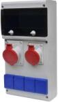 SCAME Építkezési kábelezett elosztószekrény IP44 11 module 2x5P 32A + 4xSchuko
