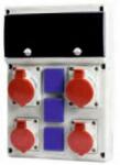 SCAME Építkezési kábelezett elosztószekrény IP44 11 module 2x5P 32A + 2x5P 16A + 3xSchuko
