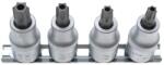 BGS technic 4 részes T-torx bit dugókulcs készlet, biztonsági, T40 -T55, 1/2" sínen (BGS-8885) (BGS-8885)