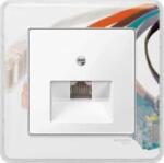 Schneider Electric System M RJ45 aljzat, 1-es, csak fedlap, polár fehér (MTN296219)