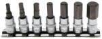 BGS technic 1/4" bit dugókulcs készlet imbusz 7 részes 4 - 12 mm sínen (BGS-2161)