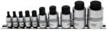 BGS technic 10 részes imbusz bit dugókulcs készlet, 4 - 19 mm, extra rövid 1/4", 3/8", 1/2" sínen (BGS-5099) (BGS-5099)