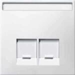 Schneider Electric Fedlap, 2Xrj45 Aljzathoz, System-D, Polárfehér MTN466619 (466619)