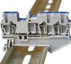 Tracon Electric Háromkapcsos ipari sorozatkapocs, rugós, sínre, szürke - 0, 2-2, 5mm2, 800V, 31A TSKB23 - Tracon (TSKB2-3)