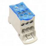 Tracon Electric Fővezetéki leágazó sorkapocs nyitható fedéllel 1×70(50)mm2 / 6×25(16)mm2, 1000VAC/DC, 160A (FLSO70)