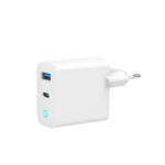 Gembird 1xUSB-A, 1xUSB-C hálózati töltő LED visszajelzővel, fehér 30W (TA-UC-PDQC30L-W-01) (TA-UC-PDQC30L-W-01)
