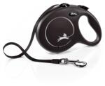 flexi New Classic lesa automata cu banda pentru caini, negru, marimea L, 8 m