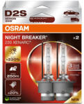 OSRAM Xenarc Night Breaker +220% D2S xenon fényszórólámpa, akár 220% fényerő, 3200 lumen, 4500 K, 250 méteres fénycsóva, P32d-2 foglalat, 66240XN2-2HB, 2 darab/csomag (66240XN2)