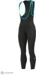 ALÉ KLIMATIK K-WIND BLIZZARD női kantáros nadrág, black/turquoise (M)