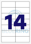 Bluering Etikett címke, 105x42, 4mm, 100 lap, 14 címke/lap Bluering® (BRET119) - web24