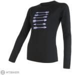 Sensor MERINO ACTIVE PT ARROWS női póló, fekete (M)
