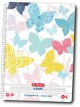 Herlitz Caiet cu spira A4, 100 file, patratele, Enjoy Life, Herlitz, diverse modele HZ9484790 (9484790)