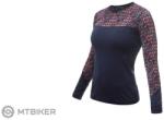 Sensor Merino Impress női póló, mélykék/origami (XL)