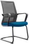 RFG Посетителски стол RFG Smart M, дамаска и меш, със синя седалка и сива облегалка, 2 броя в комплект (ON4010100256)