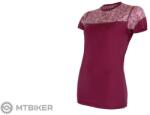 Sensor MERINO IMPRESS női póló, lilla/mintás (M)