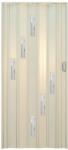 Italbox PVC összecsukható ajtó, 6 ablakkal, 100x203cm, fehér, Olaszországban készült (PO10020L-AB6VMB1)