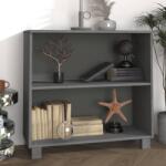 vidaXL Сайдборд HAMAR, тъмносив, 85x35x80 см, борово дърво масив (340502)