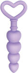 EVOLVED Sweet Treat - Lila Szilikon Análgyöngyök Szív Markolattal