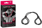 Nmc Cotton Cuffs Black - Fekete pamut bilincs, BDSM kiegészítő