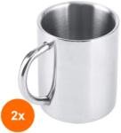 Grunberg Set 2 x Cana din Inox cu Pereti Dubli, 150 ml, Grunberg (GUJ-2xICI150)