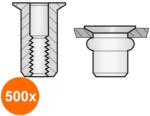 Bralo Set 500 x Piulite-nit Standard Cap Tesit, Otel - M 4 X 10 (COR-500xBR.301204005S)