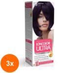 LONCOLOR Set 3 x Vopsea de Par Loncolor Ultra 1.3 Negru Violet