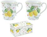 Easy Life . 1172FCIT Porcelán bögreszett 2db-os, 275ml, dobozban, Fleurs et Citrons (VI8oo1544162713)