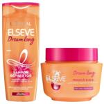 L'Oréal Set Ingrijire Par Lung si Deteriorat L'Oreal Paris Elseve Dream Long Sampon Reparator, 250 ml si Masca de Par S. O. S. , 300 ml