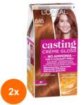 L'Oréal Set 2 x Vopsea de Par Semi-Permanenta fara Amoniac L'Oreal Paris Casting Creme Gloss 645 Amber, 180 ml